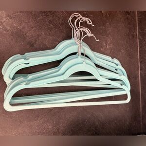 Set of Blue Velvet Hangers